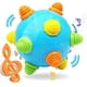 thumbnail image 1 of Pelota de juguete con música para bebés para bebés, pelota de juguete con sonidos interactivos y llenos de baches, el mejor regalo de aprendizaje sensorial que rebota, 1 of 5
