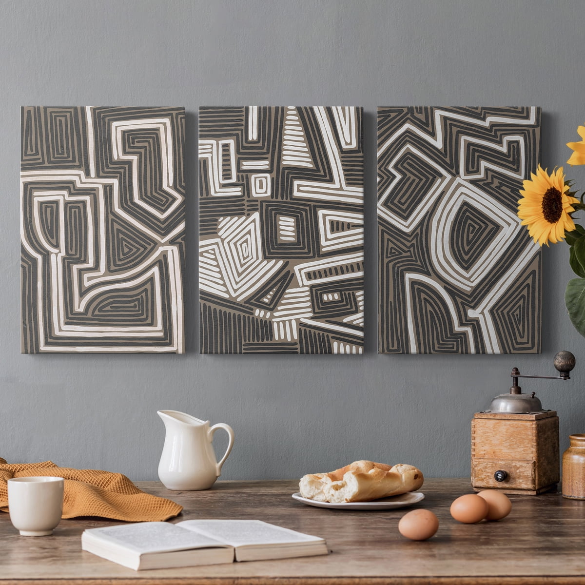 Abstract Maze I Premium Gallery Wrapped Canvas - Ready to Hang - 8 x 12 Each