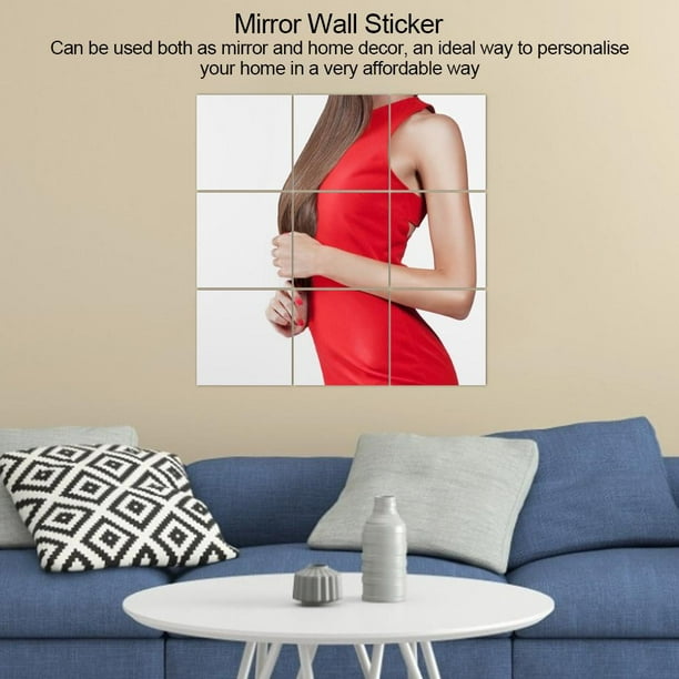 1 pièce Miroir Autocollant Auto-Adhésif Surface Lisse Autocollant Mural  Pour Domicile Décoration, Mode en ligne