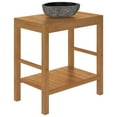 thumbnail image 6 of vidaXL Solid Wood Teak Bathroom Vanity Cabinet with Riverstone Sink 29.1"/52", 6 of 19
