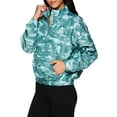 thumbnail image 4 of Reebok Womens Essential Woven Printed Quarter Zip Windbreaker with Pocket, Sizes XS-XXXL, 4 of 4