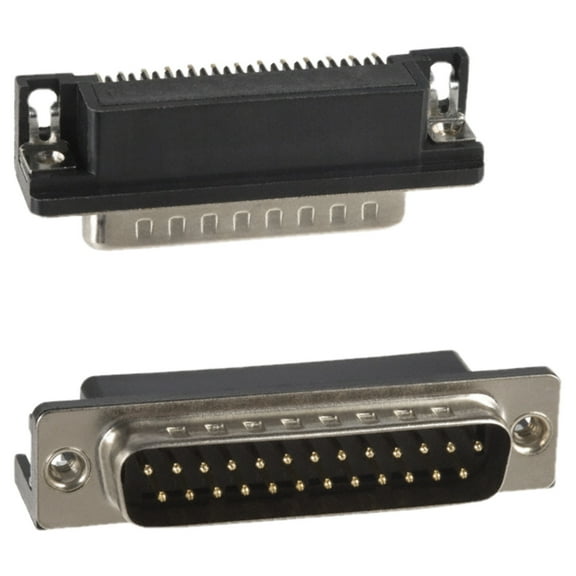 182-025-112-531 Connector 25 Position D-Sub Plug, Male Pins