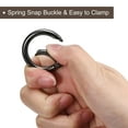 thumbnail image 4 of Round Spring O Rings, 8Pcs 1.3 Inch OD Trigger Buckle Snap Clips for Bags, Purses, Keyrings, Metallic Black, 4 of 6