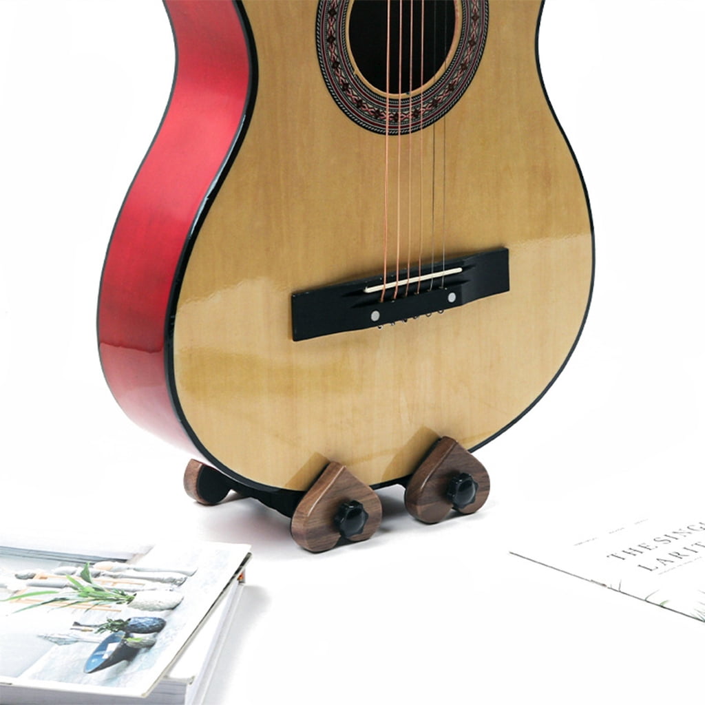 Walnuts Beech Wood Guitar Holder Unique Heart Shape Guitar Stand For Home Display Stage