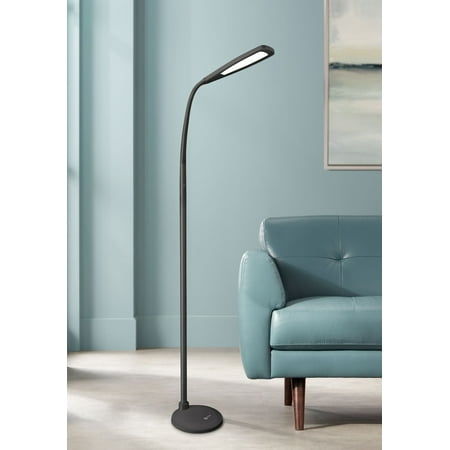 Ott-Lite Felix Led Gooseneck Task Floor Lamp Black