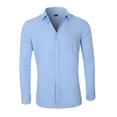 thumbnail image 1 of Camisa de hombre de talla grande de negocios clásica casual interior de color sólido camisa de hombre de manga larga de moda otoño, 1 of 5