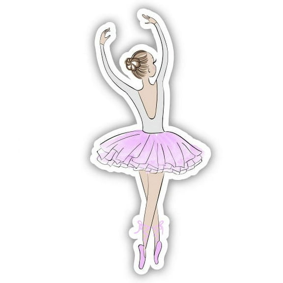 Dancer Ballerina - 3" Vinyl Sticker - For Car Laptop I-Pad Phone Helmet Hard Hat - Waterproof Decal