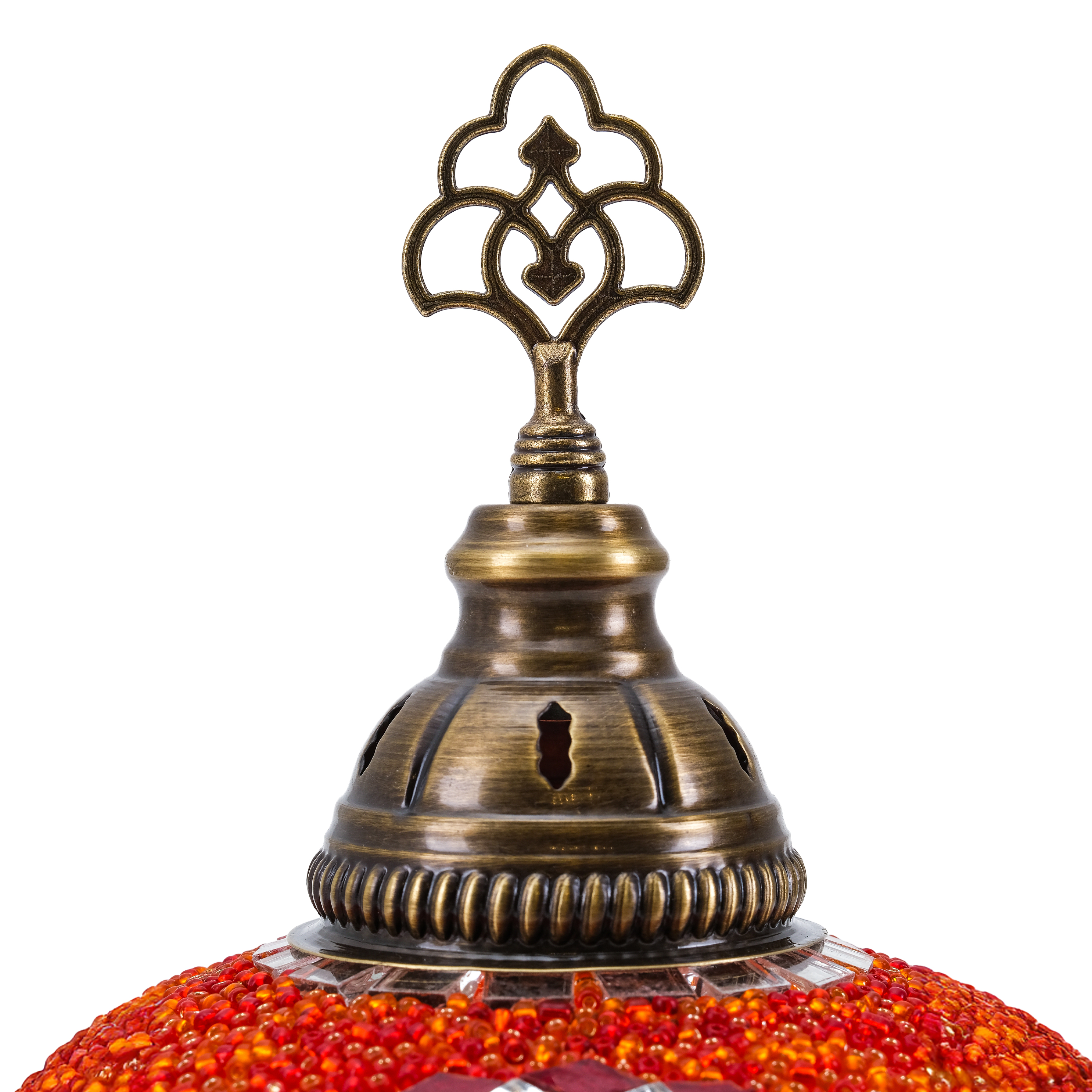 Mozaist Turkish Mosaic Table Lamp 13'' – Orange Color with Bulb Included, Modern Decorative