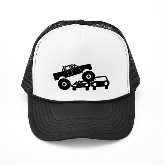 CafePress - Monster Truck - Adjustable Unisex Printed Trucker Hat with Mesh Back