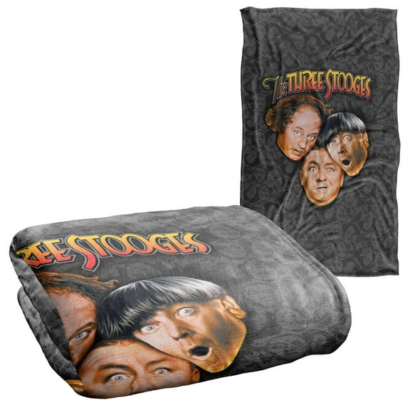 Three Stooges Stooges All Over Silky Touch Super Soft Throw Blanket 36" x 58"
