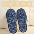thumbnail image 2 of Slippers for Women, shiny stars night sky navyblue Womens Slippers Fuzzy Winter House Shoes, Soft Anti-Skid Slippers Indoor and Outdoor, 2 of 7