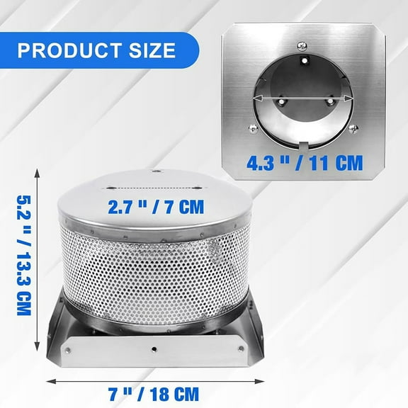 Stainless Steel 4-Sided Pyramid Heater Replace Emitter Screen And Base For Patio