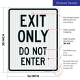 thumbnail image 3 of Exit Only Do Not Enter Sign,, 3 of 8