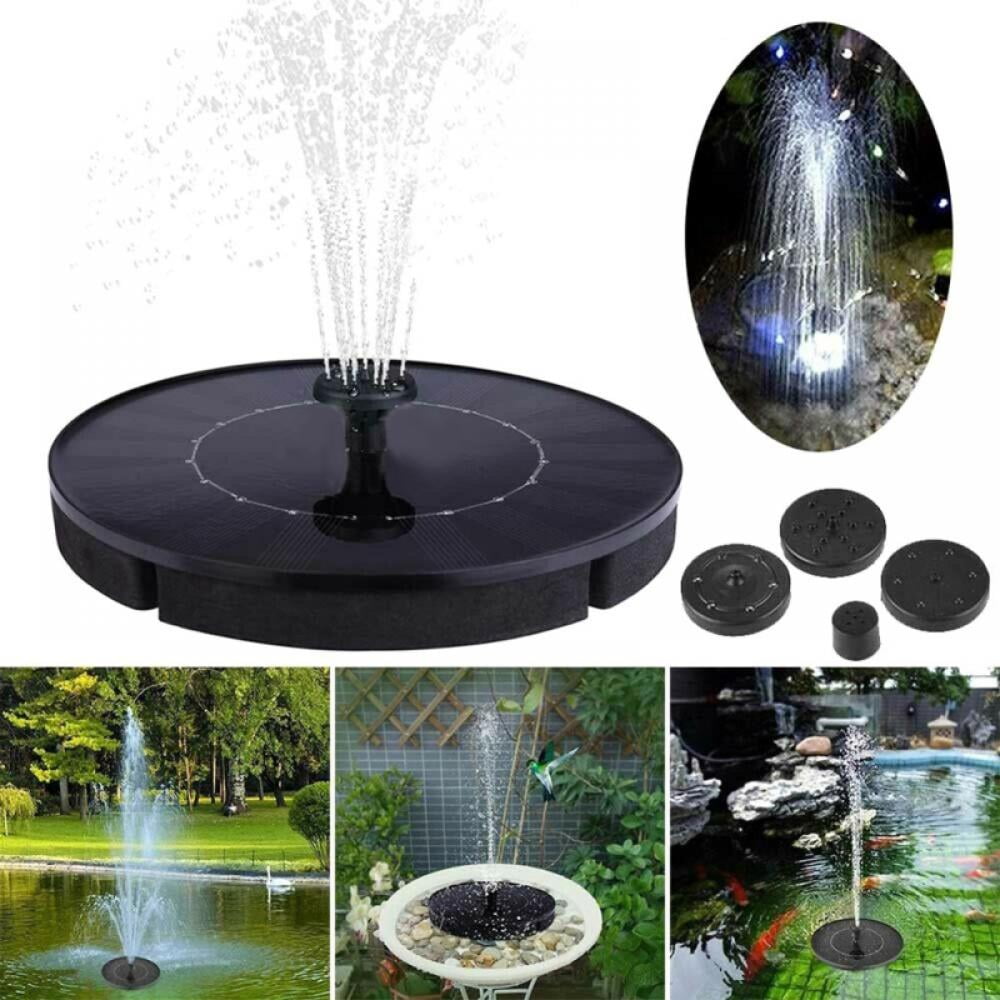 Solar Fountain Pump 2.0W 200L/H Water Fountain Panel Solar Powered Floating Pump with 4 Nozzle for Pond 1 Garden Decoration Fountain Bird Bath Water Cycling 