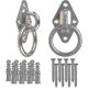 thumbnail image 1 of Gancho de montaje para pared o techo, 2 uds., 80mm x 50mm, con anillo redondo de acero inoxidable, soporte/accesorio de alta calidad, 1 of 5