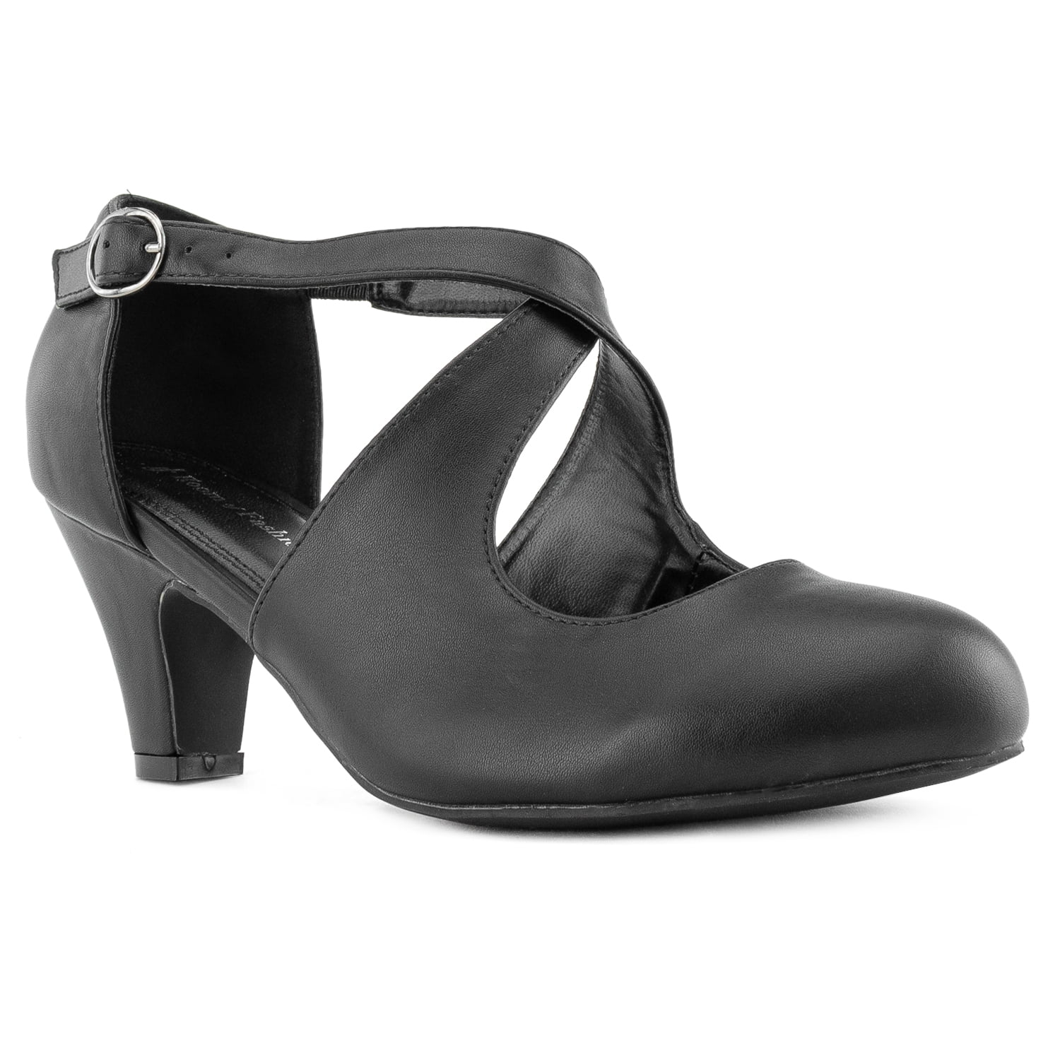 wide width chunky heel