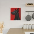 thumbnail image 6 of Sikiie Black Dog Red Background Print Canvas Decorative Hanging Painting, Anti-shrinkage Hanging Frame, Suitable for Home, Office Wall Decorations, 6 of 6