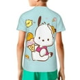thumbnail image 2 of Sanrio Pochacco Kids T-Shirt 3d Printed Graphic T-Shirts Boys And Girls Short Sleeve Shirts For Youth Kids X-Small, 2 of 6
