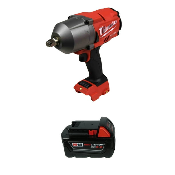 Milwaukee M18 Fuel 1/2" 18V HighTorque Impact Wrench 276720 with 5Ah