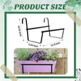 thumbnail image 2 of Metal Railing Flower Box Holder HYG 1 Pack Black Hanging Flower Pot Stand Balcony Rail Planter Rack for Courtyard Garden Indoor and Outdoor Decor, 2 of 7