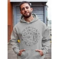 thumbnail image 2 of Observer With Space Objects Hoodie Men -Image by Shutterstock, Male XX-Large, 2 of 4