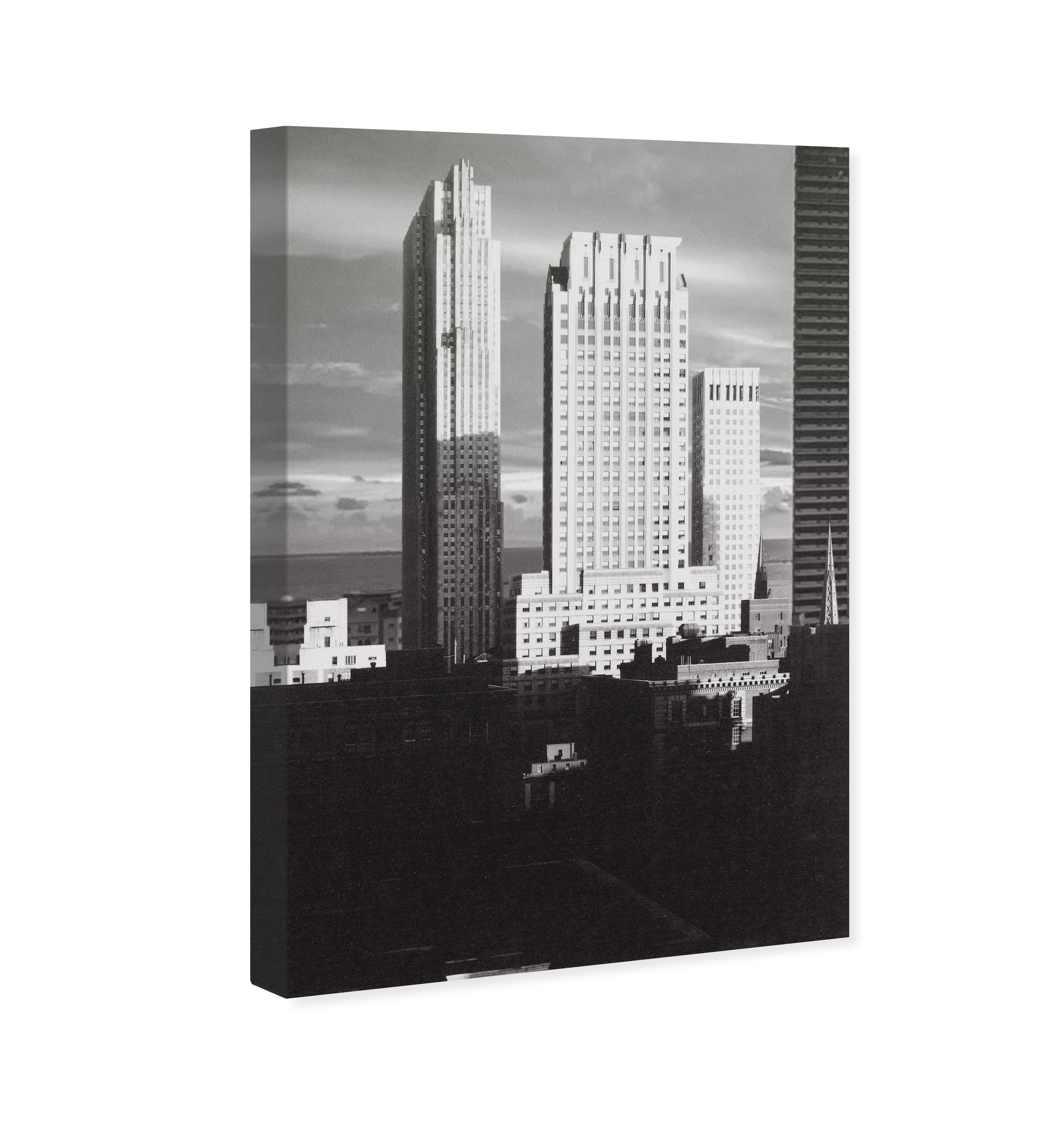 Skyscraper City Architecture and Buildings Wall Art Print Black 16x24