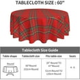 thumbnail image 3 of Christmas Tablecloth Round 60 Inch Xmas Checkered Round Tablecloth Washable Polyester Red Green Buffalo Plaid Decorative Table Cloth for Home Kitchen Dining Table Outdoor Party, 3 of 6