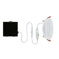 Globe Electric Frost White 4 inch W Metal LED Recessed Light 60 watt