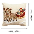 thumbnail image 2 of Darzheoy Christmas Print Pillow Cover 16x16 Inch Linen Sofa Cushion Case for Home Decor Holiday Decoration Family Living Room Bedroom, 2 of 9