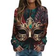 thumbnail image 1 of Gibobby Divertidas Sudaderas Sudadera sin capucha con capucha de estampada con cuello redondo informal para mujer (Bronce, XXL), 1 of 4