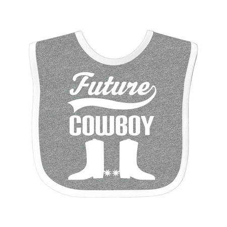 

Inktastic Future Cowboy Western Boots Gift Baby Boy Bib