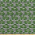 thumbnail image 1 of Philodendron Sofa Upholstery Fabric by the Yard, Irregular Arrangement of Tropical Leaves on Horizontal Stripes, Decorative Fabric for DIY and Home Accents, Olive Green Grey by Ambesonne, 1 of 4