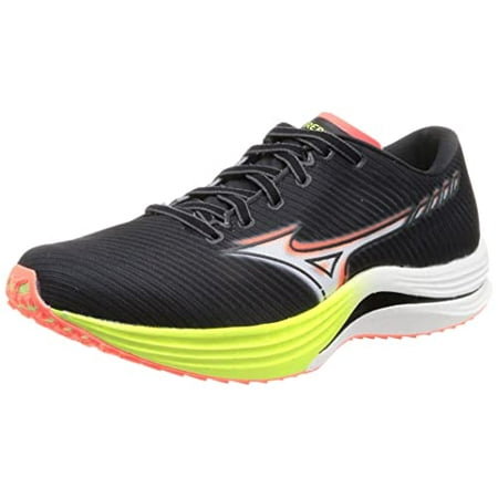 

Mizuno Running Shoes Wave Rebellion Jogging Marathon Sports Training Lightweight Men s Black x White x Lime 29.0 cm 2E