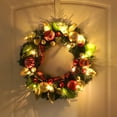thumbnail image 3 of Guirnalda de Navidad, con luz para colgar en la pared Bola de Navidad Guirnalda de la puerta delantera Guirnalda de para la decoración de Colco corona colgante, 3 of 8