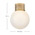 thumbnail image 2 of 84221LCB Lark Taj - 12W 1 LED Small Flush Mount-13 Inch Tall and 9.75 Inch Wide-Lacquered Brass Finish, 2 of 7