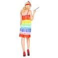 thumbnail image 2 of Music Legs Women's Rainbow Fringe Flapper 70675-SM, 2 of 2