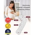 thumbnail image 3 of Pregnancy Pillows for Side Sleeping, J Shaped Maternity Body Pillow for Pregnancy, Soft Pregnancy Pillow with Jersey Cover for Head Neck Belly Support, Grey, 3 of 8