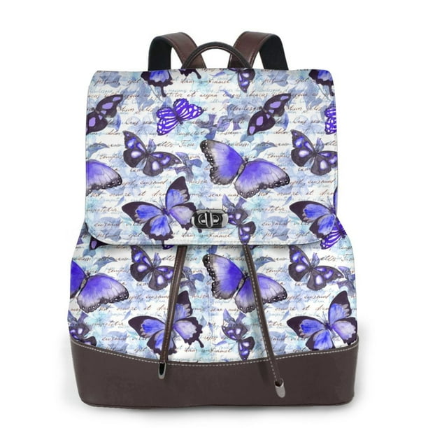 Fotbe Butterflies Mochila Bolso con Estampado para Mujer, Mochila Antirrobo de Nylon Impermeable, Bolsa Ligera de Hombro
