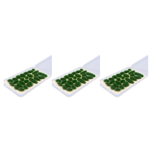 Maoww Natural 25x Simulation Cluster Grass for Train Scenery Decor Accessory Dark Green 6mm 3Set