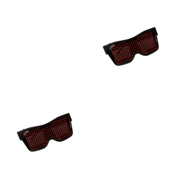 Billuyoard Gafas LED con Bluetooth, control de aplicación para Raves, texto en pantalla intermitente divertido Type3 NO3