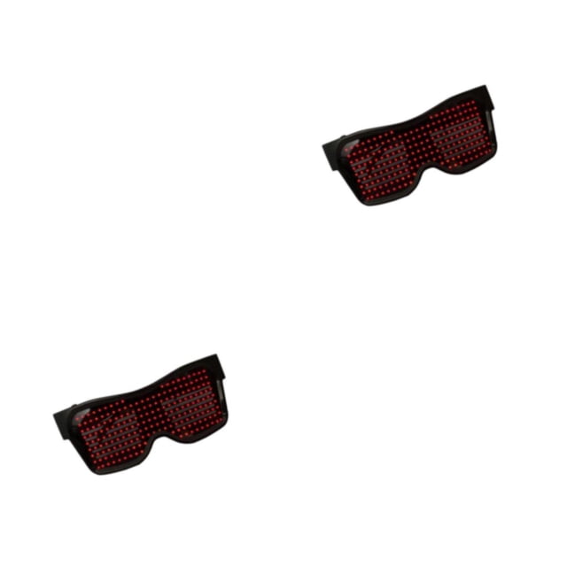 Billuyoard Gafas LED con Bluetooth, control de aplicación para Raves, texto en pantalla intermitente divertido Type3 NO3