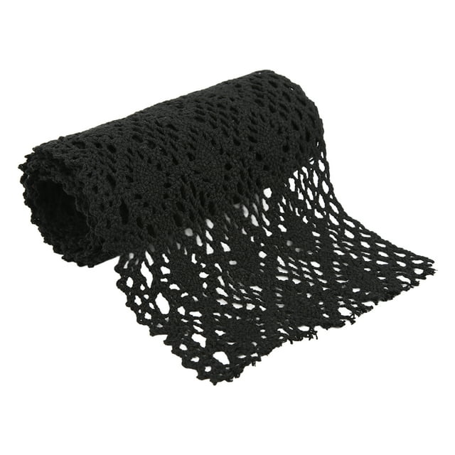 Craft Lace, Long Service Life Lace Ribbon Durable Reusable For DIY Curtain For Clothing Decoration Beige,Black