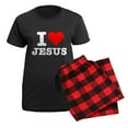 thumbnail image 5 of CafePress - I Heart Jesus Women's Dark Pajamas - Women's Short Sleeve Print T-Shirt and Pants Dark Cotton Pajama Set, 5 of 7