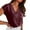 Burgundy, variant on Luniro Women Tops Dressy Casual Shirts Cap Sleeve V Neck Business Work Blouses Trendy Clothes 2025