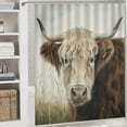 thumbnail image 6 of Orinice Cow Bathroom Decor Set, Colorful Luxurious Graphic Print Polyester Fabric Fashion Shower Curtain with Hooks, Waterproof Bathroom Decoration, Multi-Size 69x72, 6 of 7
