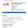 thumbnail image 2 of Rear Brake Shoe Set - Compatible with 1987 - 1989 Jeep Wrangler 1988, 2 of 2