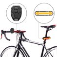 thumbnail image 2 of Turn Signal Light 100lm Remote Control Bicycle Taillight Waterproof Turn Signal IPX4 Waterproof Rechargeable Bike Warning Light, Black, 2 of 9