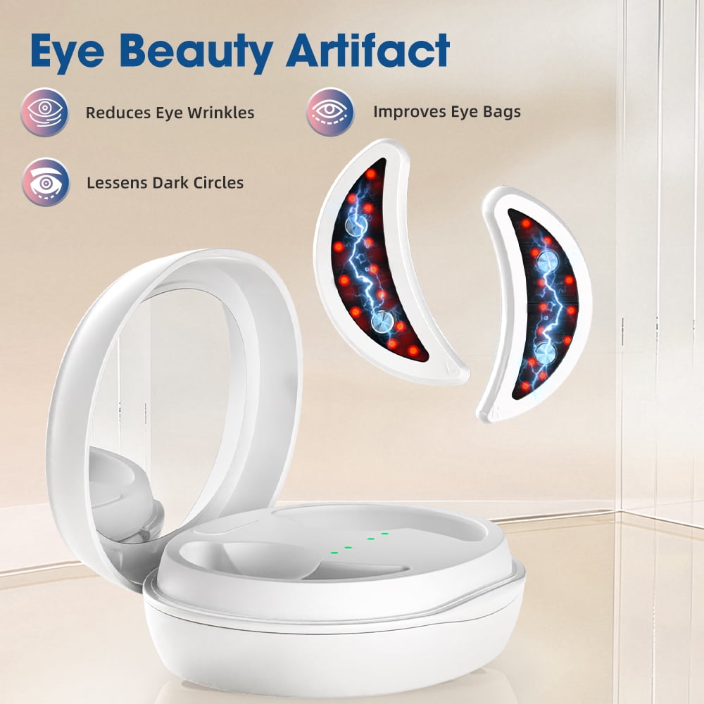 Red Light Eye Massager, Micro-current Eye Massager Eye Beauty Light Type-C Massager Charging