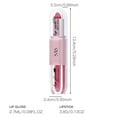 thumbnail image 3 of Long-Lasting Smudge-Proof Lipstick - Shade C A3 - 2 in 1 Lipstick & Liquid Lipstick Double Ended Lip GLōss and Lipstick Finish Long Lasting Velvet Lip GLōss Colorful Multifunctiona Makeup Organizers, 3 of 9