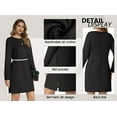 thumbnail image 6 of JWD Dresses for Women Casual Long Sleeve Dress Fall Cozy Travel Airport Outfits Black L, 6 of 9